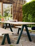 Skagerak - OVERLAP TABLE Gartentisch aus Holz und Stahl mit 220 cm Länge