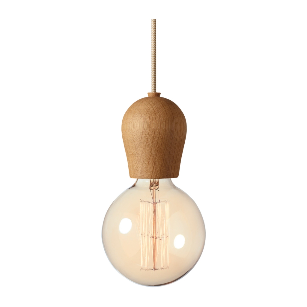 Nordic Tales - Bright Sprout - Designer-Lampe als Glühbirne mit Holz 