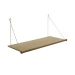 Design Wandregal LOOP SHELF in Eiche geölt mit Wandhalterung aus Messing von We Do Wood Design Wandregal in Eiche geölt und Messing - LOOP SHELF von We Do Wood