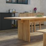 Massivholz Tisch aus Holz in Asteiche, gekalkt - SAGA von vitamin design