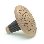 Designer Flaschenverschluss BOOZE PLUG (Chevrons) aus Holz von The Oak Men Flaschenverschluss aus Holz - BOOZE PLUG CHEVRONS von The Oak Men