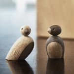 SPATZENPÄRCHEN von Kay Bojesen - Vogelpaar aus Holz