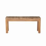 Schlichte Gartenbank SAMOA aus Teakholz von Jan Kurtz für zwei Personen  schlichte Gartenbank aus Holz in Teak - SAMOA von Jan Kurtz