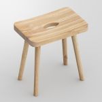 UNA von vitamin design Holzschemel in Asteiche gekalkt 