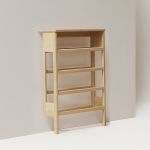Offenes Schuhregal A LINE SHOE RACK im dänischen Design von FORM & REFINE in Eiche geölt A LINE SHOE RACK von FORM & REFINE - offenes Schuhregal aus Holz in Eiche