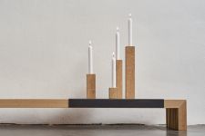 Kerzenstaender Set aus Eiche - KERZENQUARTETT von Raumgestalt