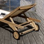 Sonnenliege aus Teakholz mit Rädern - COLUMBUS SUNBED von Skagerak