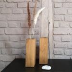 COLUMN 25 von iccellino - eckige Holzvase in Eiche