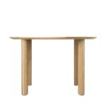 Umage Comfort Circle Dining Table runder Esstisch aus Eichenholz, geölt mit Tischbeinen in Rippled