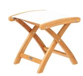Design Hocker KATE von Traditional Teak mit weißem Bezug Design Hocker KATE mit weißem Bezug von Traditional Teak