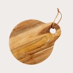 CUTTING BOARD ROUND BASE von MUUBS - Teak Schneidebrett