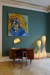 Stilvoll eingerichtetes Arbeitszimmer mit der kleinen und großen Stehleuchte TR7 von Tom Rossau Stehleuchten klein und groß von Tom Rossau - TR7