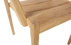 Detail Stapelstuhl aus Teak für Garten und Terrasse - GRACE von Traditional Teak