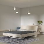 Das Bett SOMNIA von vitamin design aus weiss geölter Asteiche schwebendes Bett aus Holz in Asteiche, weiss geölt - SOMNIA von vitamin design