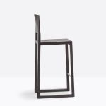 Seitenansicht des Barhockers BRERA 382 in Eiche gebeizt Wenge von Pedrali Pedrali BRERA .- Barstuhl in Eiche gebeizt Wenge als Seitenansicht