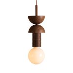 Geometrische Pendelleuchte JUNIT COPLA aus Walnussholz von Schneid Geometrische Pendelleuchte aus Holz Walnuss Copla - JUNIT Lamp Copla von Schneid