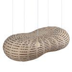 Große Design Hängeleuchte CLOUD aus Bambus / innen schwarz von David Trubridge  große Design Hängeleuchte aus Bambus schwarz innen - CLOUD von David Trubridge