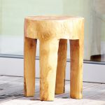 Designer Holzhocker JAVA rund von Jan Kurtz Runder Hocker JAVA aus Teakholz - Design von Jan Kurtz