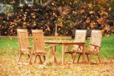 Komfortabler Hochlehner Klappstuhl ALEXIA aus Holz für Garten und Terrasse von Traditional Teak Hochlehner Klappstuhl aus Holz für Garten und Terrasse - ALEXIA RECLINER von Traditional Teak