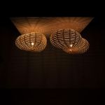 Gut kombiniert: Die große und kleine Hängeleuchte CLOUD aus Bambus von David Trubridge große und kleine Hängeleuchte aus Bambus - CLOUD von David Trubridge