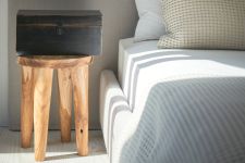 massiver Hocker und Beistelltisch aus Teakholz - ELEPHANT rund von Jan Kurtz