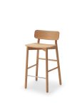 Barstuhl in Eiche geölt mit Lehne - HVEN BAR STOOL von Skagerak