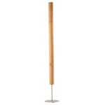 Dimmbare Stehlampe GRACIA von LeuchtNatur aus Eichenholzfurnier mit Lampenfuß aus gebürstetem Edelstahl Schlanke Stehlampe in Säulenform GRACIA 186 cm von LeuchtNatur