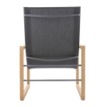 Rückansicht des Outdoor Lounge Chair SOFIA von Traditional Teak mit dunkelgrauem (Slade) Bezug komfortabler Lounge Chair für Garten Slade - Sofia Lounge Chair von Traditional Teak