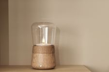 Dekoleuchte aus Holz und Glas mit LED-Kerze SPINN CANDLE LED von Andersen Furniture
