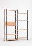 Skandinavisches Design Regal SHELVING SYSTEM (Tall / Double) in Eiche geölt mit schwarzem Metall von Moebe Moebe SHELVING SYSTEM - Regalsystem doppelt skandinavisches Design