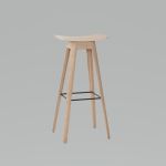 Eleganter Tresenhocker HC1 aus Holz in Eiche, weißpigmentiert lackiert mit 80 cm Sitzhöhe von Andersen Furniture HC1 von Andersen Furniture - Tresenhocker aus Holz in Eiche mit 80 cm Sitzhöhe