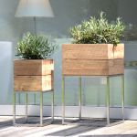 Dekorative Pflanzkästen MINI GARDEN aus Holz mit Gestell von Jan Kurtz MINI GARDEN von Jan Kurtz - Pflanzkasten aus Holz mit Gestell