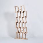 schmales Bücherregal in Eiche - KAO DOUBLE von Drugeot Manufacture