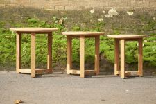 Traditional Teak Beistelltisch MANON Teak Beistelltisch Garten aus Teakholz 