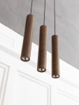 LED Pendelleuchte im Set aus Eiche dunkel - die CHIMES LAMP von Umage