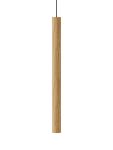 Schmale LED Pendelleuchte CHIMES TALL aus geöltem Eichenholz von UMAGE schmale LED Pendelleuchte aus Holz in Eiche geölt - CHIMES TALL LAMP von UMAGE