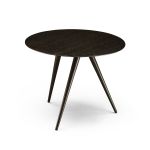 Designer Beistelltisch rund aus Holz in Esche schwarz - TURN HIGH von maigrau