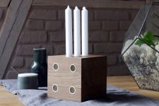 Kerzenständer aus Holz - LICHTWÜRFEL von Raumgestalt