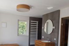 Runde Designer Deckenleuchte aus Holzfurnier - Esstischleuchte DISCUS von LeuchtNatur