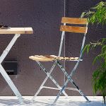 LUCCA von Jan Kurtz - Balkon Klappstuhl aus Holz und Metall