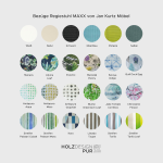 Übersicht Bezüge für den Regiestuhl aus Holz MAXX von Jan Kurtz 