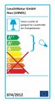 Energie-Effizienz-Etikett für die Pendelleuchte NUX von LeuchtNatur Energie-Effizienz-Etikett Pendelleuchte NUX LeuchtNatur