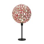 Design Nachttischlampe FLORAL von David Trubridge in Bambus natur / rot Design Nachttischlampe aus Bambus in natur / rot - FLORAL von David Trubridge