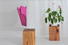 Massivholz Hocker in Eiche und Asteiche KLOTZ von vitamin design