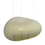 Kleine Design Hängeleuchte CLOUD aus Bambus von David Trubridge in der Farbe Lime kleine Design Hängleuchte aus Bambus Lime - CLOUD von David Trubridge