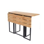 Jan Kurtz TIME - beidseitig klappbarer Balkontisch aus Teak und Alu