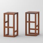 Hochwertiger Barhocker aus Holz in Nussbaum geölt STEP von vitamin design Barhocker Holz in Nussbaum geölt STEP von vitamin design