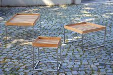 Beistelltisch für Garten aus holz und Stahl - PINO von Jan Kurtz Möbel