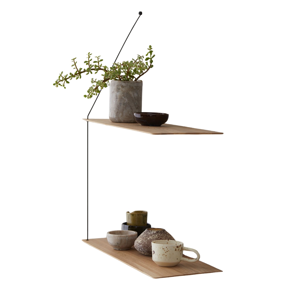 WOUD - Stedge Shelf - Hängeregal aus Holz & Metall im dänischen Design