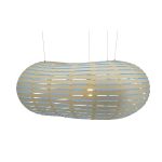 Kleine Design Hängeleuchte CLOUD aus Bambus von David Trubridge in der Farbe Blau CLOUD von David Trubridge - kleine Design Hängeleuchte aus Bambus blau